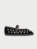 FLABELUS Mae Mary Jane in Black, Silver