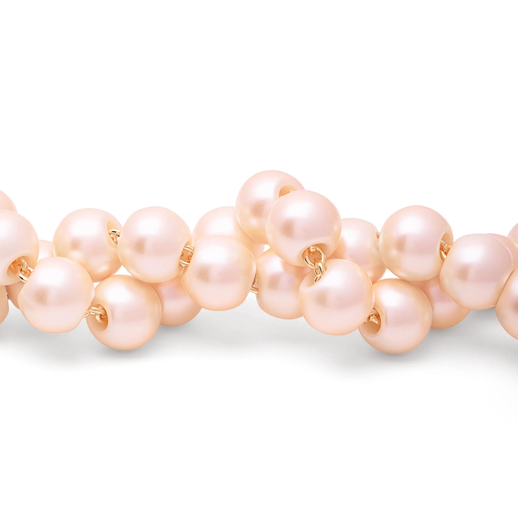 Vanessa Baroni Mini Beads Necklace in Apricot Pearl
