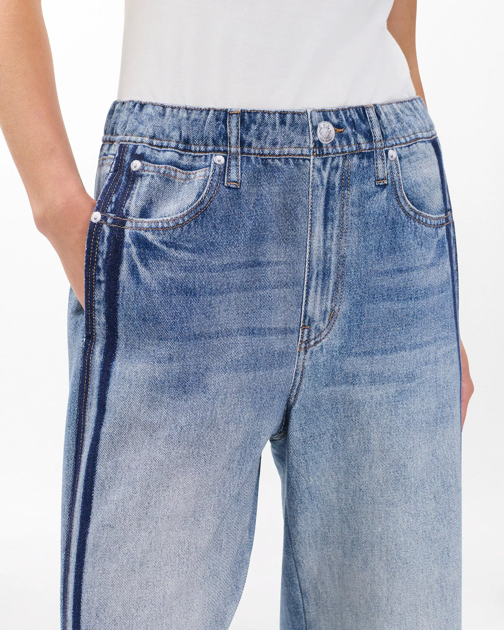 Rag & Bone Miramar Wide Leg Track Pant in Coney