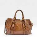 🔥 Pre-owned Miu Miu handbag Vitello Lux with shoulder strap made of dark brown leather 🔥