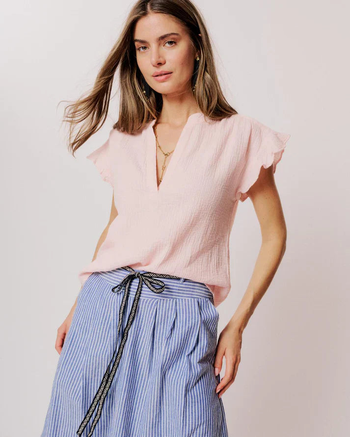 Moliin Andrianna Top in Veiled Pink