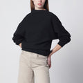 Black draped sweatshirt