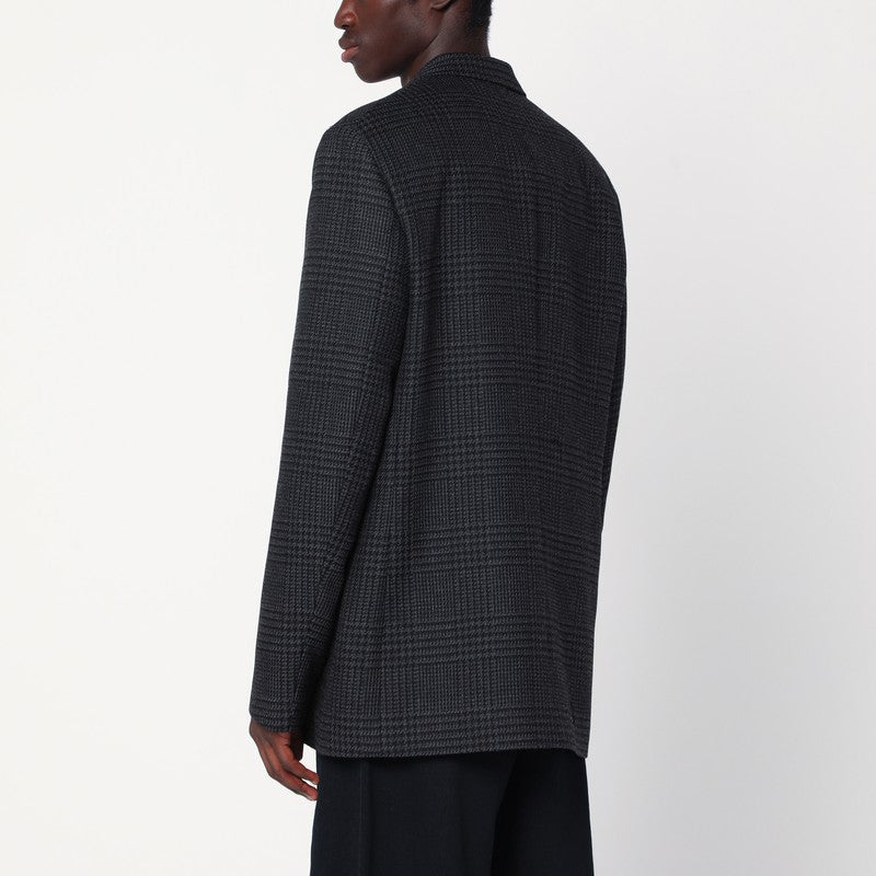 Black melange Prince of Wales jacket