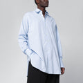 Light blue striped cotton shirt