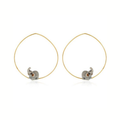 Nach Mini Grey Elephant Earrings