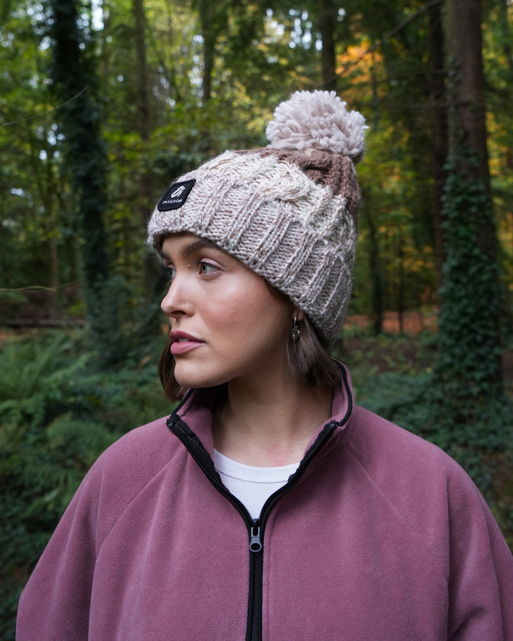 Outside In Pom Pom Hat | Hazelnut Swirl
