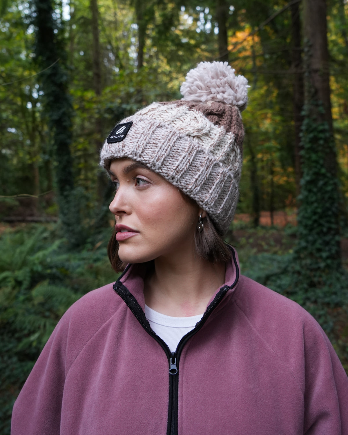 Outside In Pom Pom Hat | Hazelnut Swirl