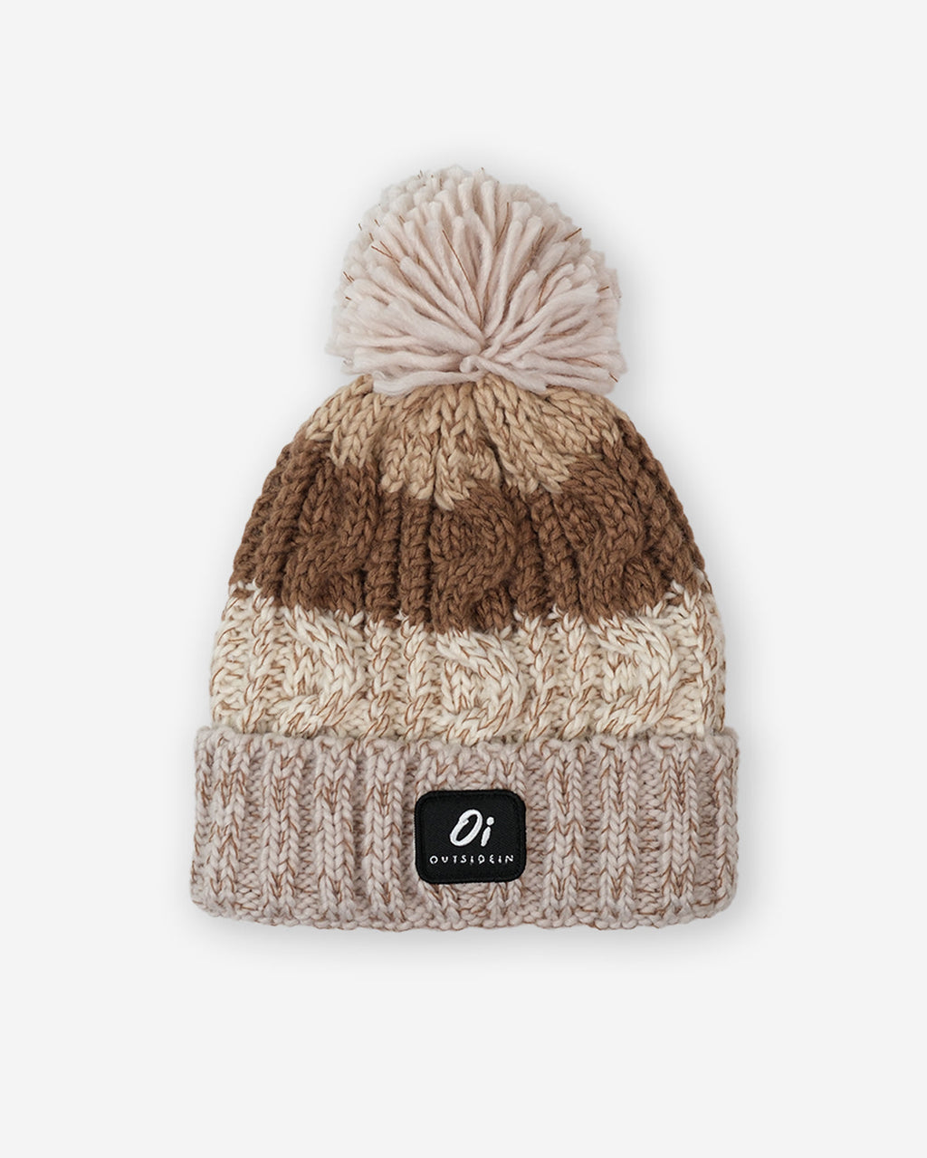 Outside In Pom Pom Hat | Hazelnut Swirl