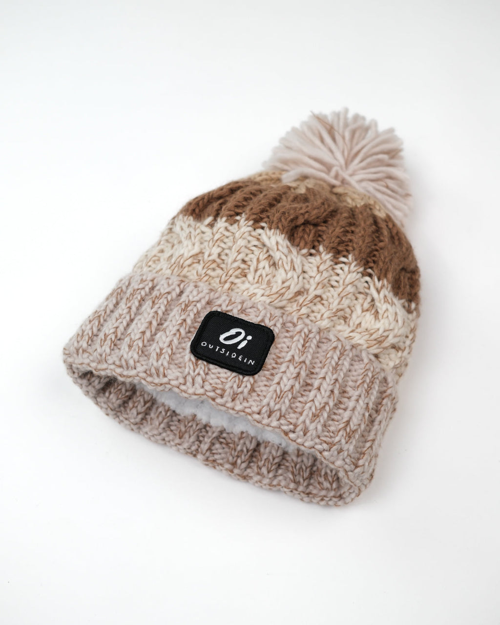 Outside In Pom Pom Hat | Hazelnut Swirl