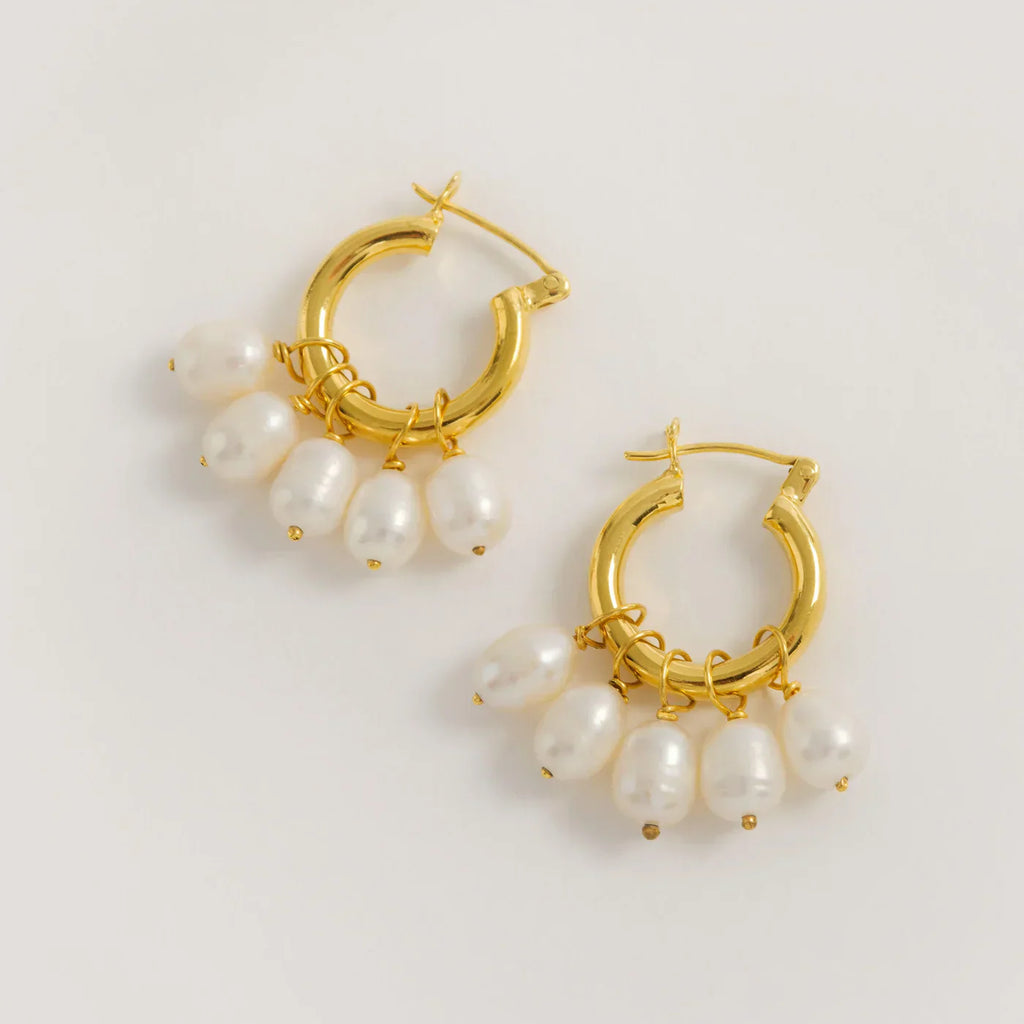 Freya Rose Mini Hoops Detachable Pearls