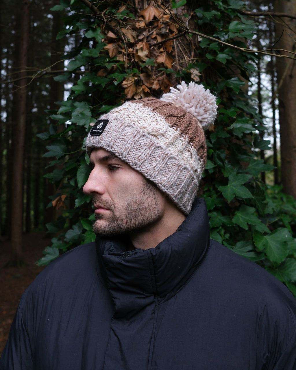 Outside In Pom Pom Hat | Hazelnut Swirl