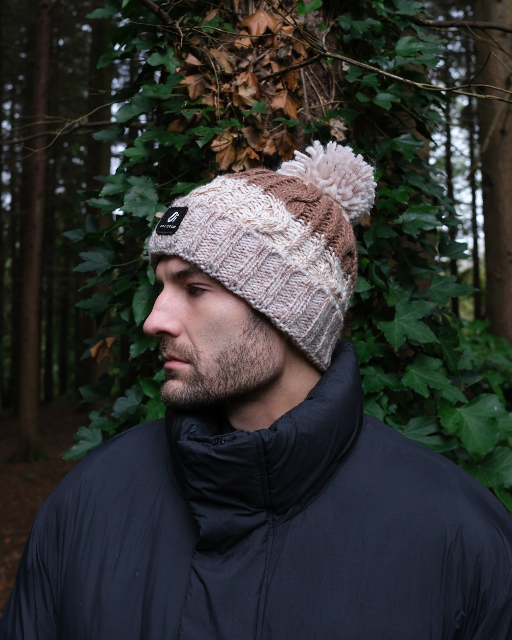 Outside In Pom Pom Hat | Hazelnut Swirl