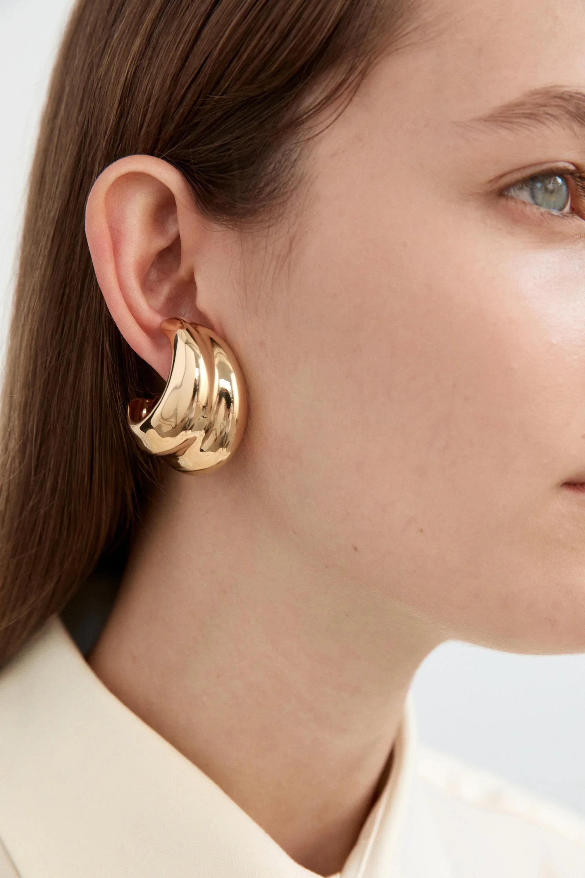 Nina Gordon Gold Mega Cuff Hoops