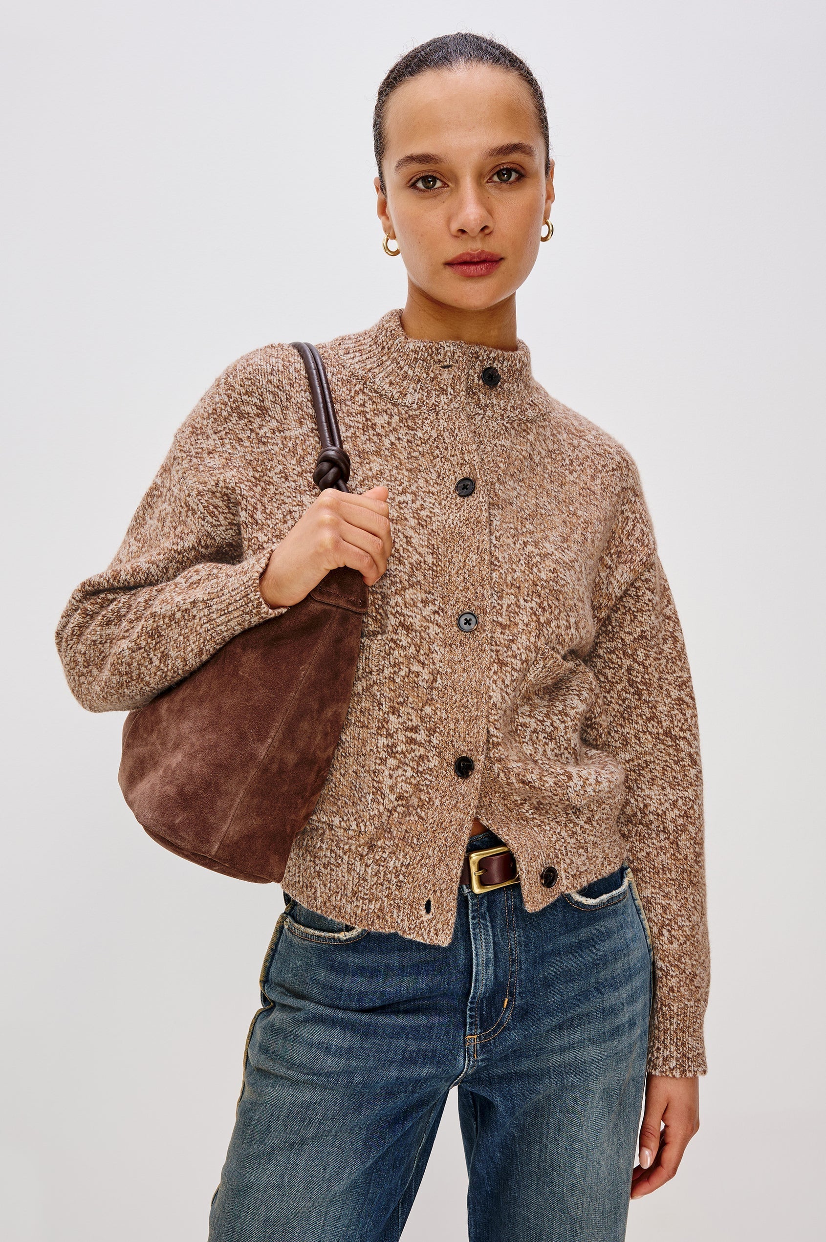 Rails Olvera Knit Cardigan in Umber Marl