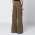 Brown cotton cargo trousers