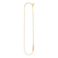 Vanessa Baroni Long Organic Pearl Necklace with Gold Pearl