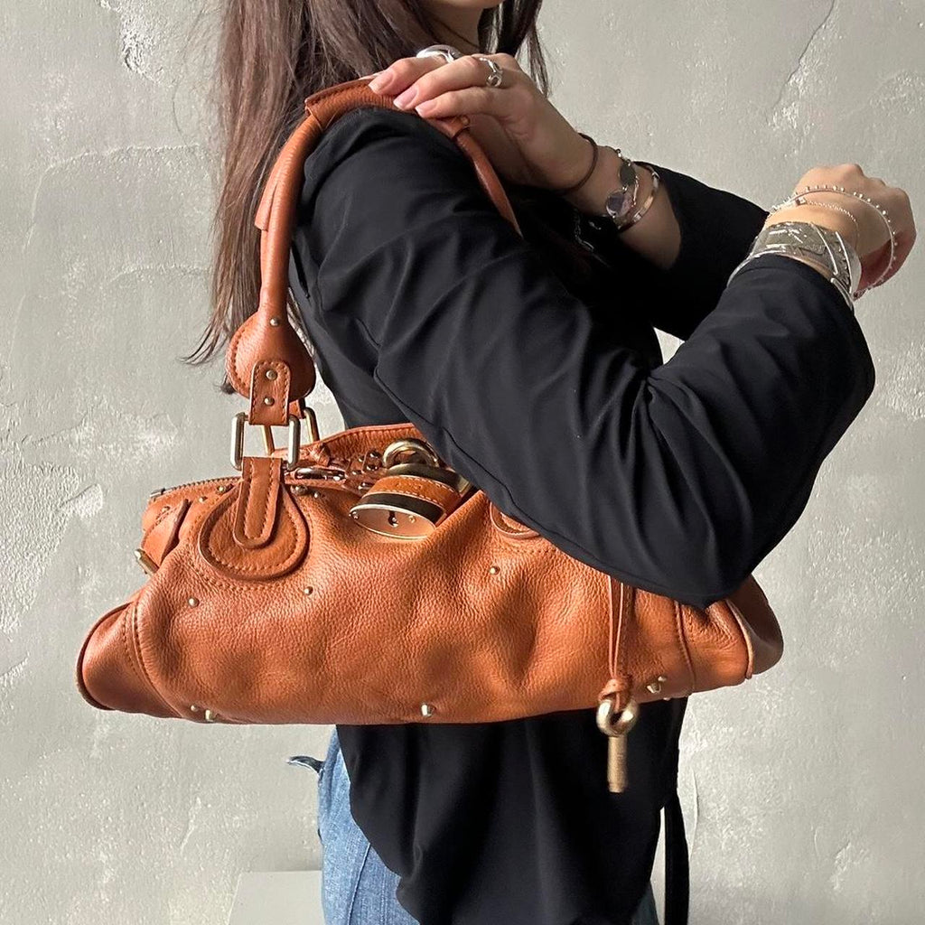 Iconic Chloé Paddington Bag in Tan leather