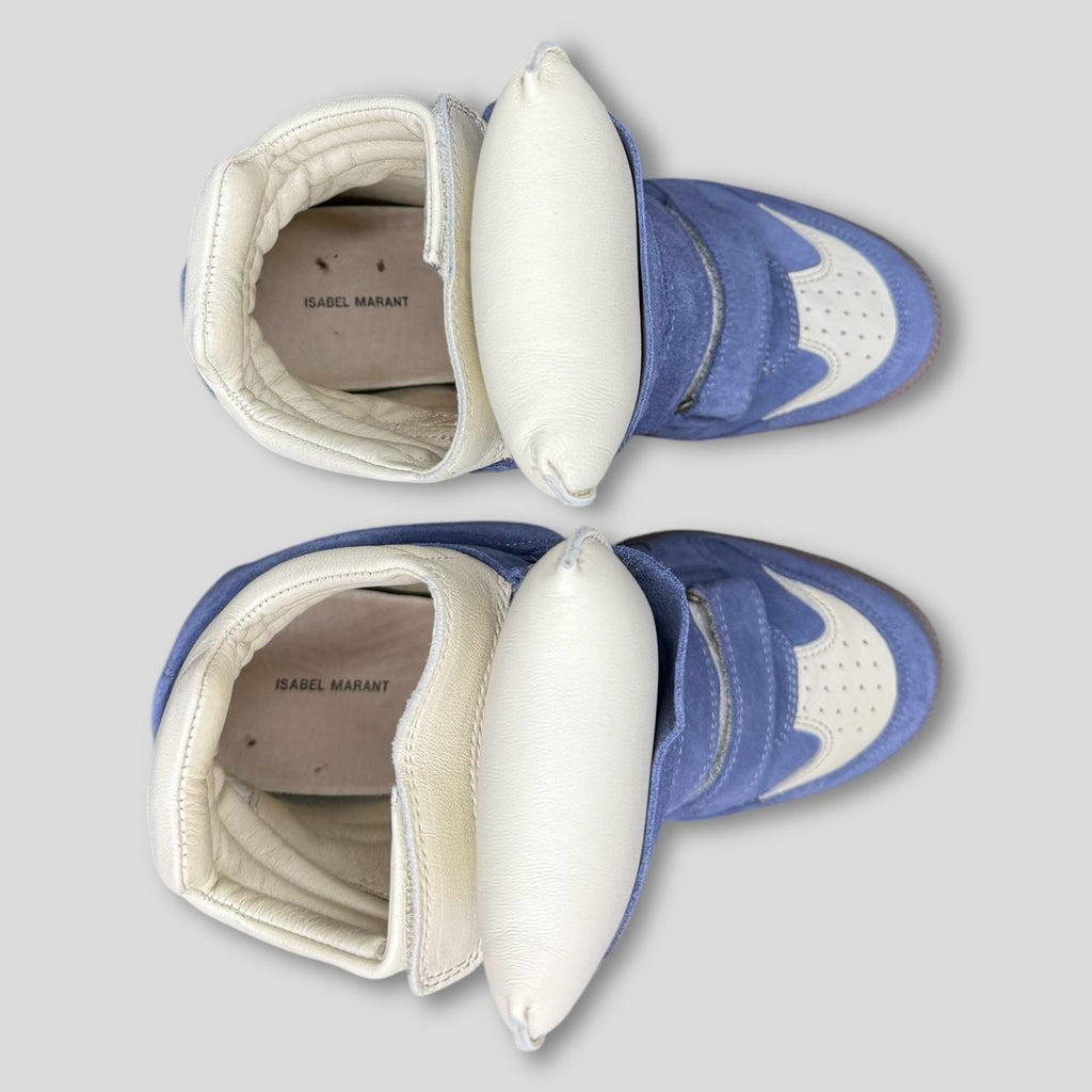 Isabel Marant Women's Blue and Cream Trainers