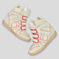 Isabel Marant Women's Cream and Red Trainers