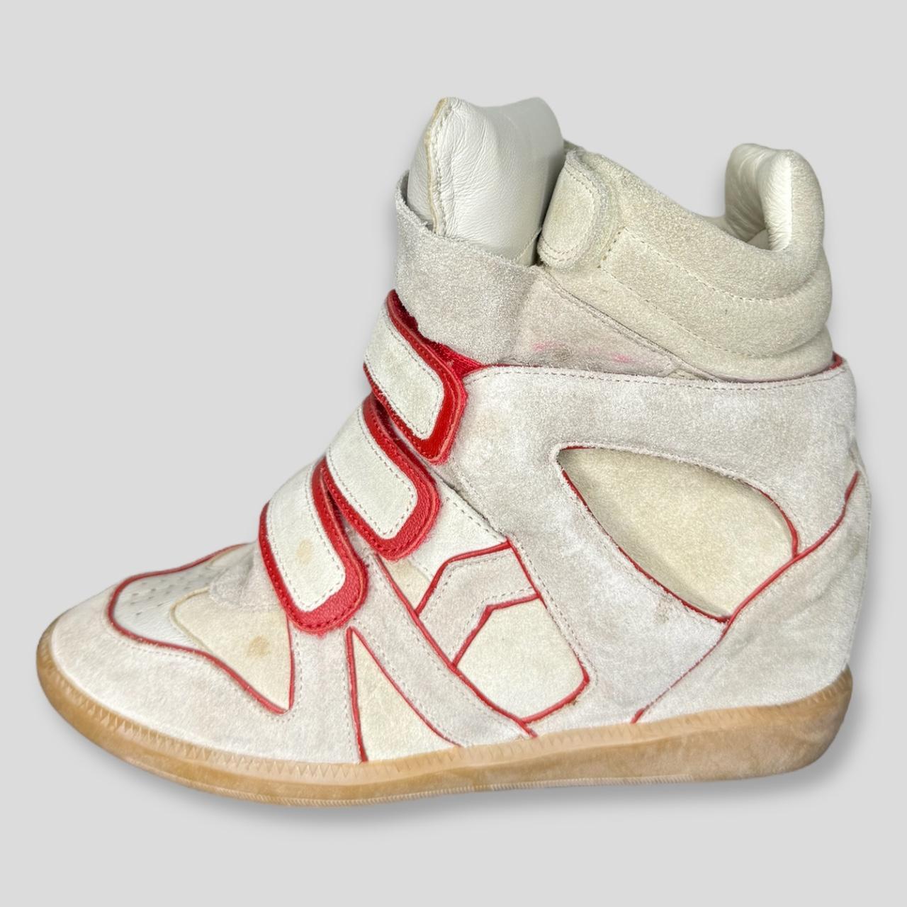 Isabel Marant Women's Cream and Red Trainers