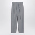 Grey Mélange Trousers With Belt