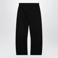 Black cotton trousers with belt
