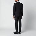 Blue single-breasted wool-blend suit