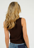 PARK Cashmere Tank Top in Hot Fudge