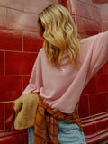 PARK Cashmere Boyfriend Jumper in Baby Pink