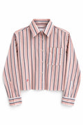 PARK Holkham Shirt in Pink, Blue Stripe