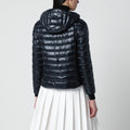 Navy blue ultralight nylon puffer jacket