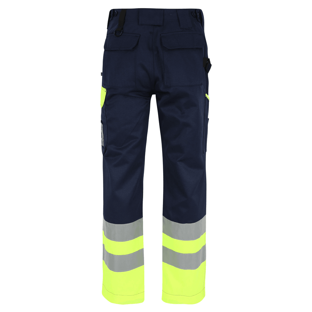 Herock Olympus Hi-Vis Water-Repellent Trousers Navy / Yellow / 32" Waist, 32" Leg