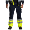 Herock Olympus Hi-Vis Water-Repellent Trousers Navy / Yellow / 32" Waist, 32" Leg