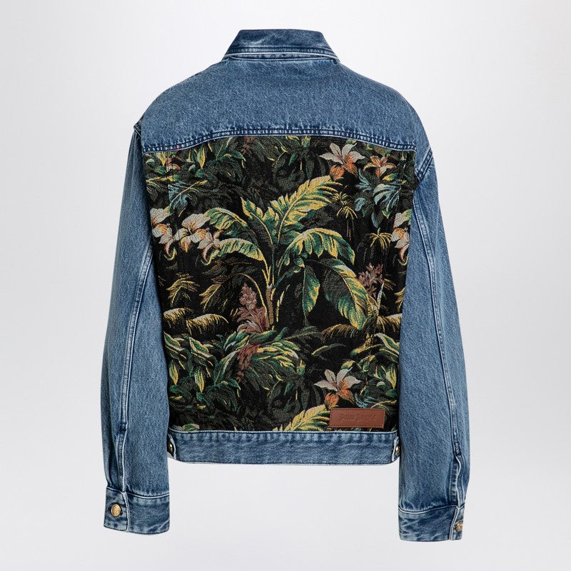 Denim Jacket With Jungle Insert