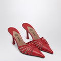 Red Leather Mule Nadia