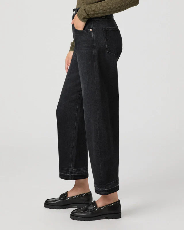 Paige Arellia Ankle Undone Hem in Black Void