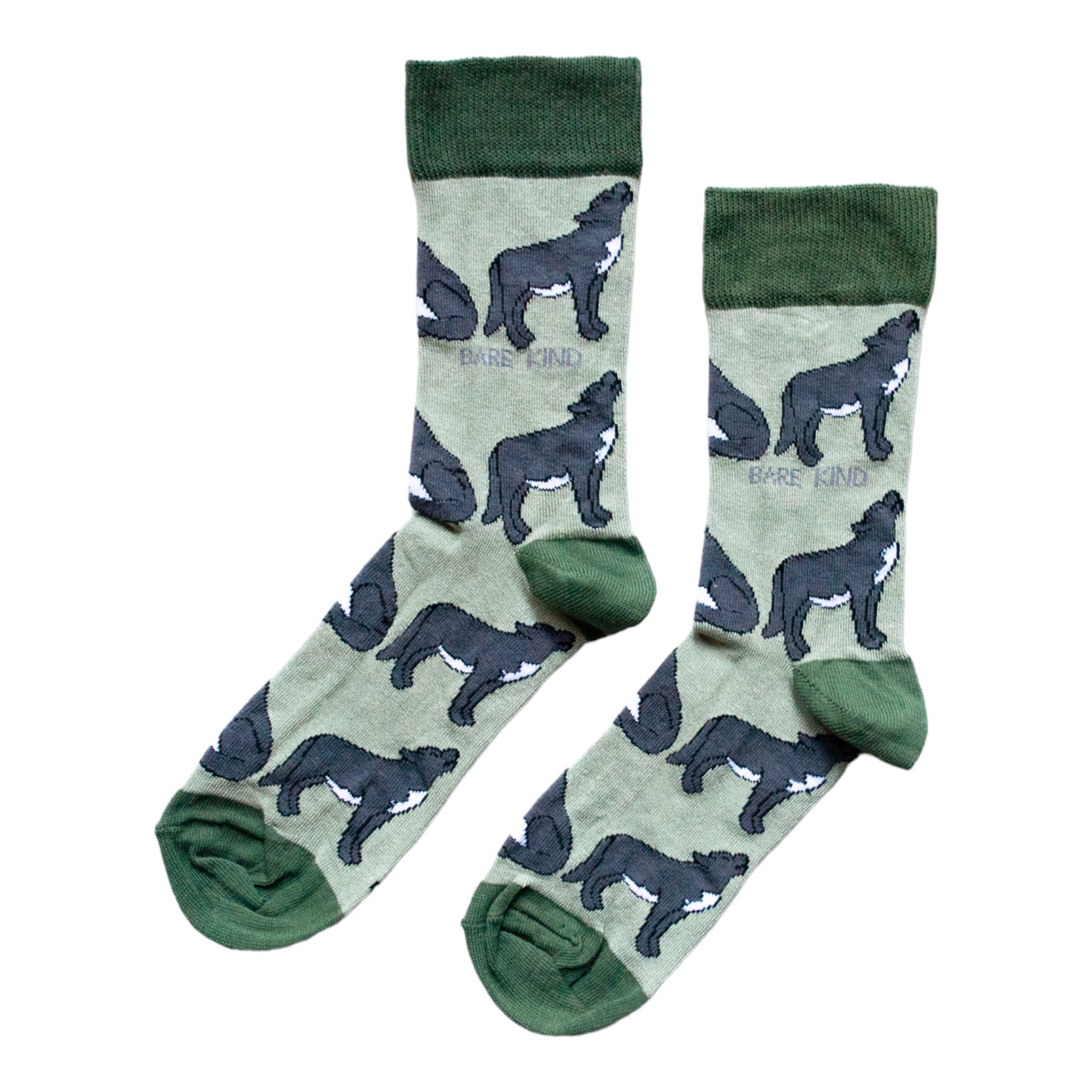 Bare Kind Save the Wolf Bamboo Socks