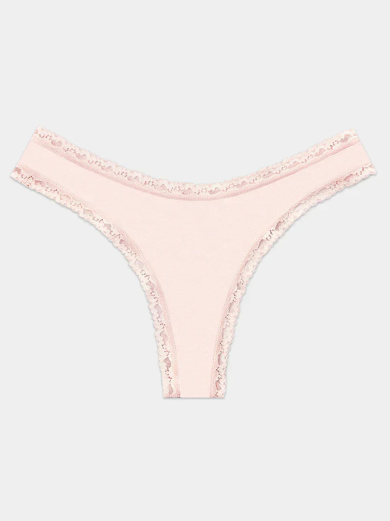 Stripe & Stare Thong in Pink-a-Boo