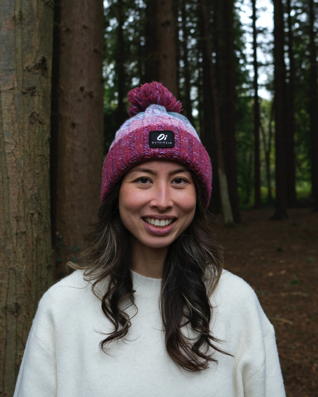Outside In Pom Pom Hat | Berry Frost