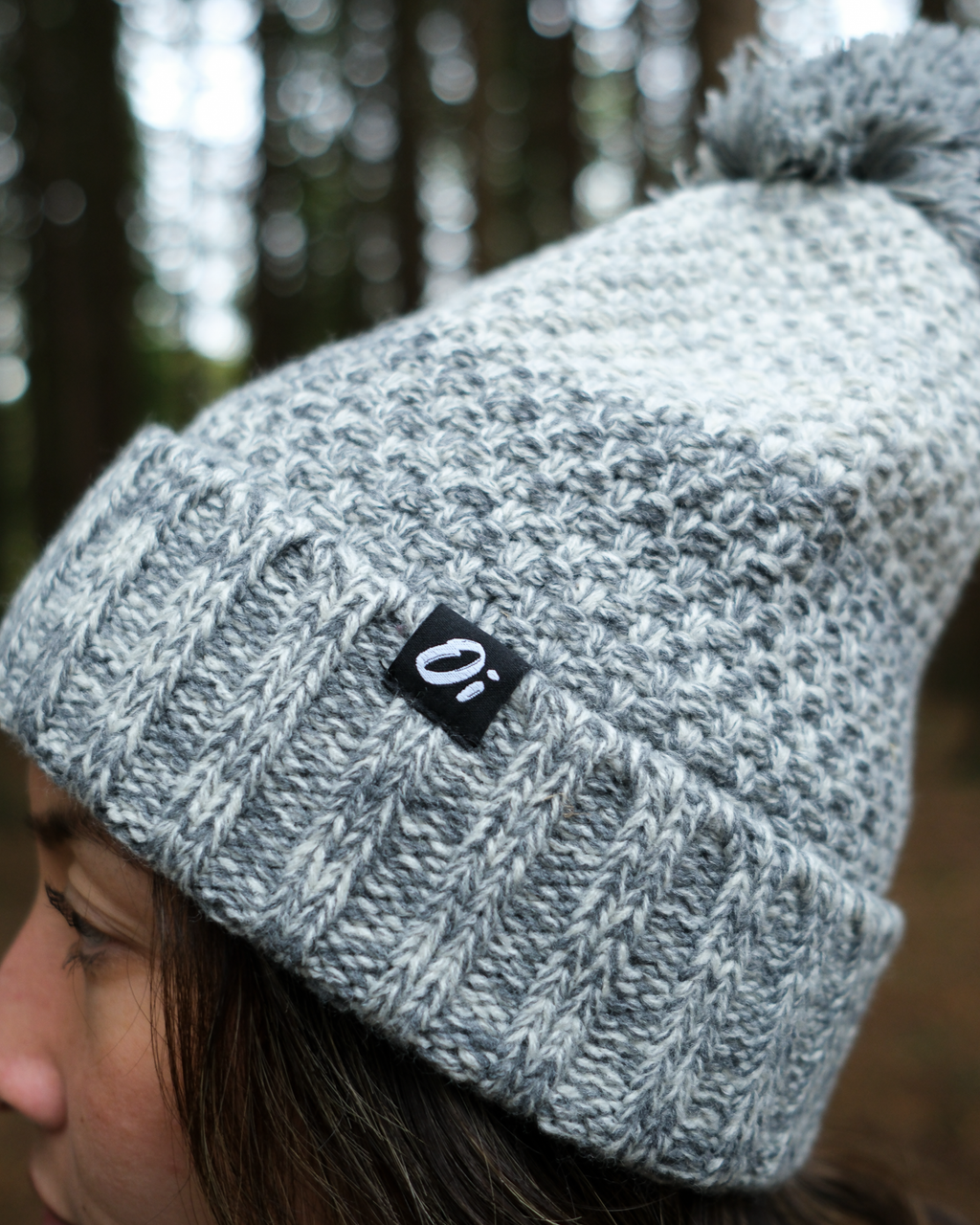 Outside In Faded Pom Pom Hat | Stone Gradient