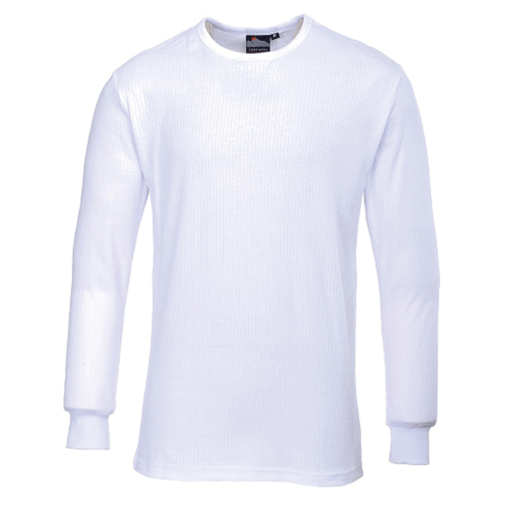 Portwest B123 Thermal Long Sleeve Shirt White / Medium