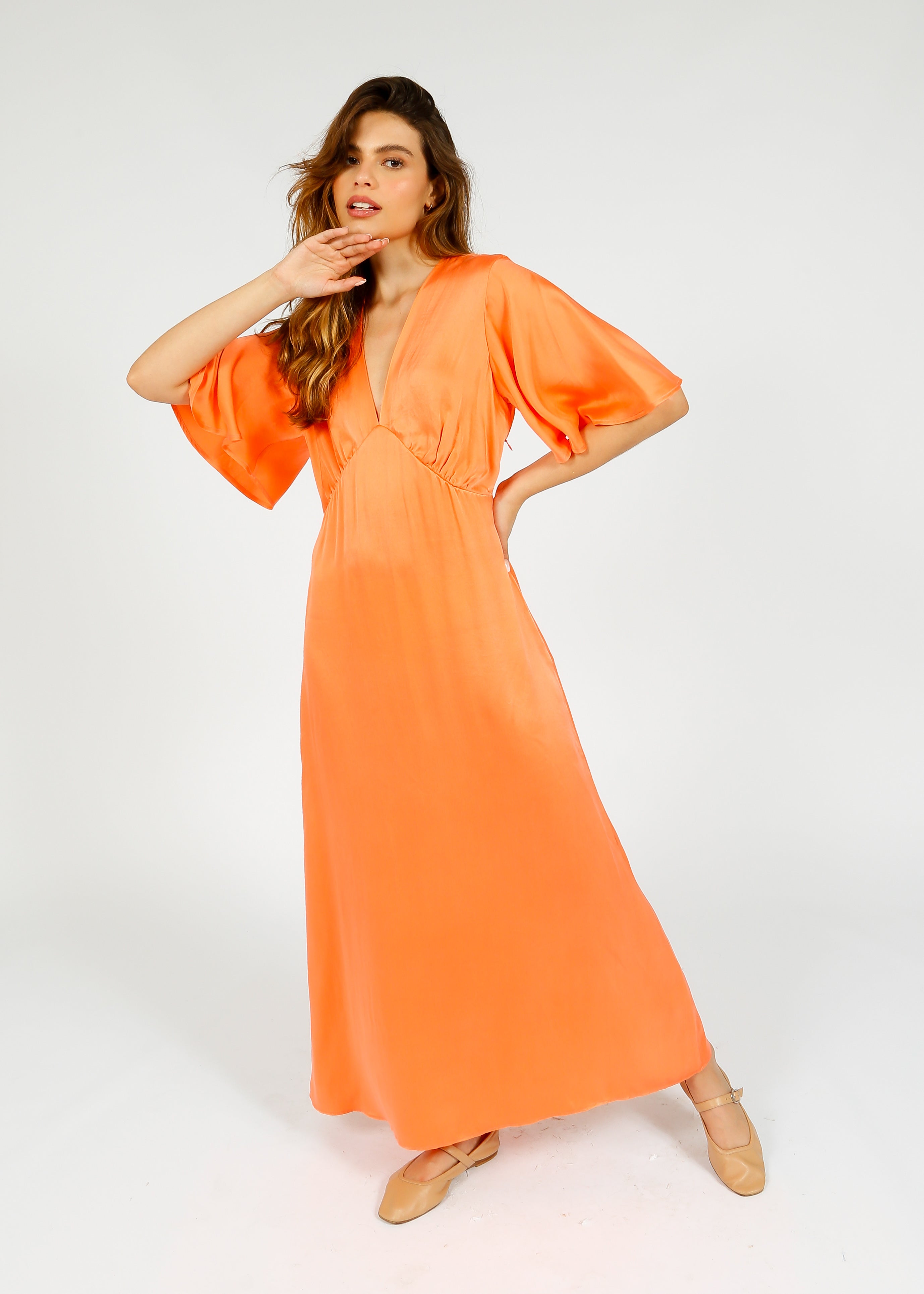 Primrose Park Willow Dress in Salmon