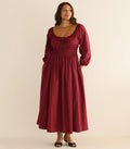 DÔEN Quintessa Dress in Deep Crimson