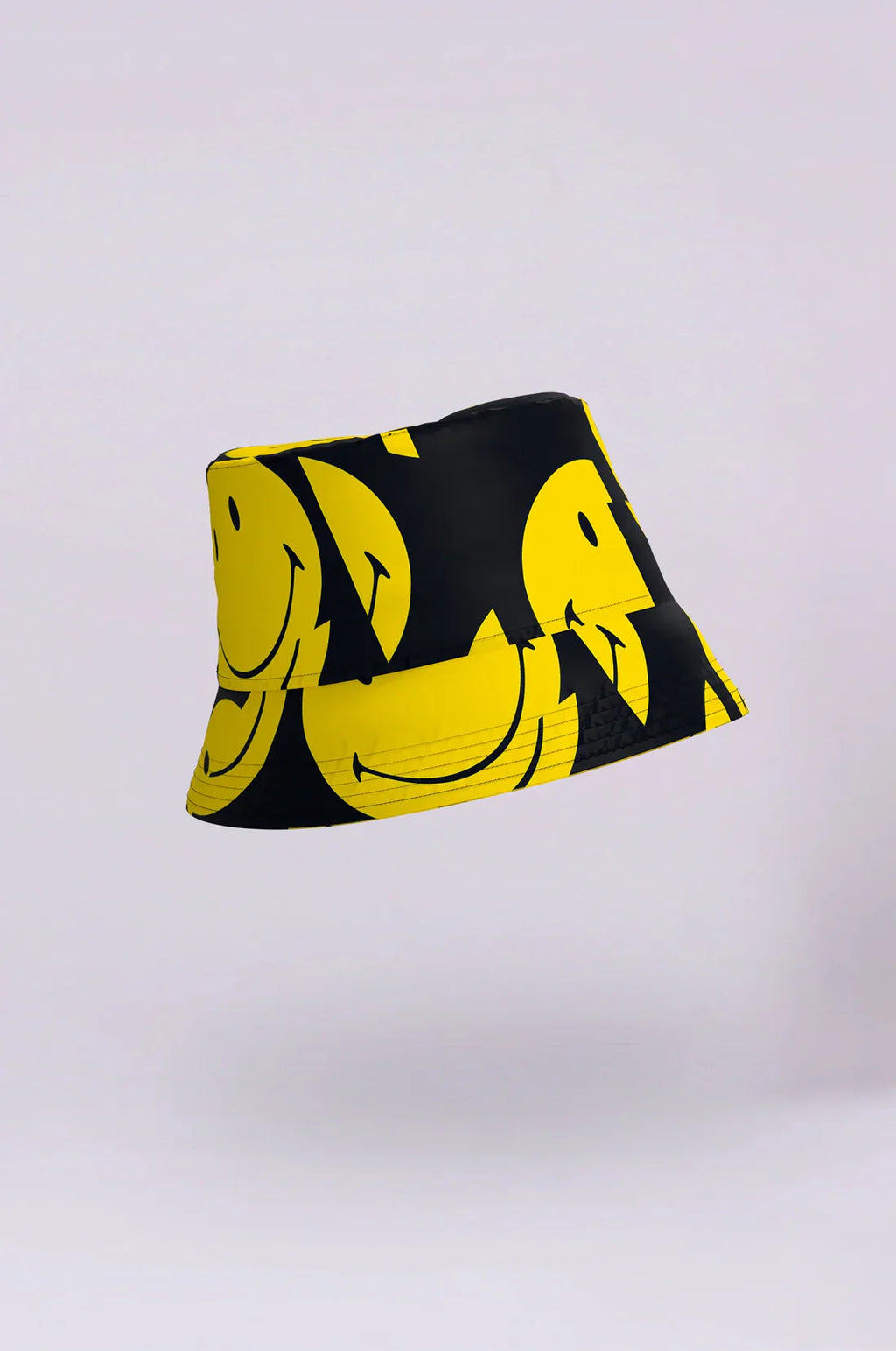 Rainkiss All Smiles Bucket Hat in Black, Yellow