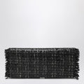 Black Pilgrim clutch bag with micro sequins