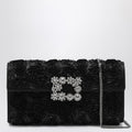 Black Flower clutch bag Efflorescence