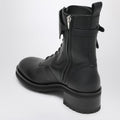 Rosabel Flat black leather ankle boots