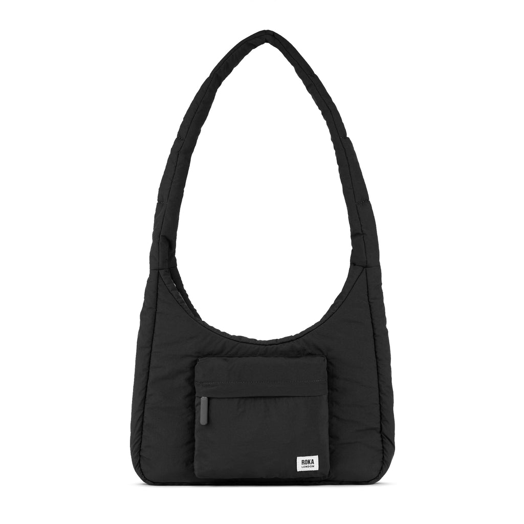 ROKA Belsize Black Medium Recycled Taslon Bag