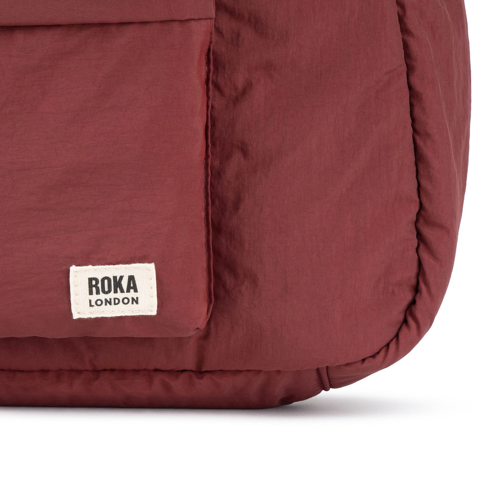 ROKA Belsize Bordeaux Medium Recycled Taslon Bag