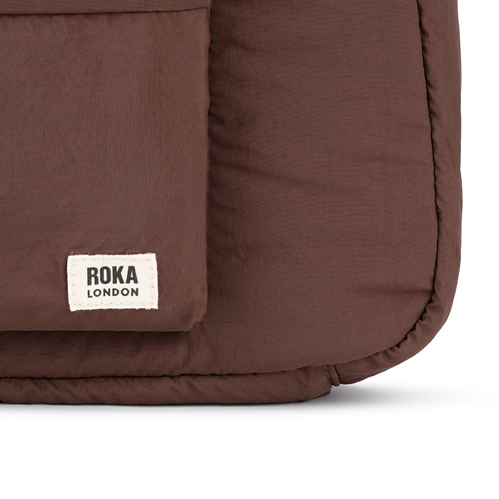 ROKA Belsize Chocolate Medium Recycled Taslon Bag
